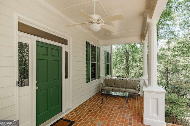 835 Timothy Rd, Athens, GA 30606 - view of exterior entry with ceiling fan and covered porch