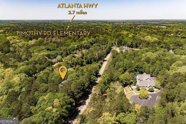 835 Timothy Rd, Athens, GA 30606 - bird's eye view featuring a wooded view