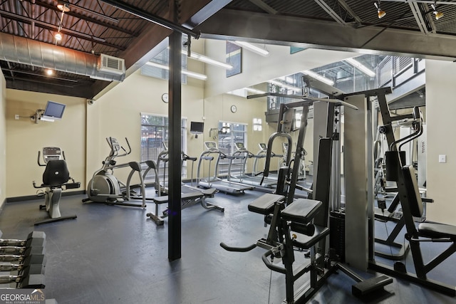 5300 Peachtree Rd Unit 3601, Atlanta, GA 30341 - gym featuring a high ceiling