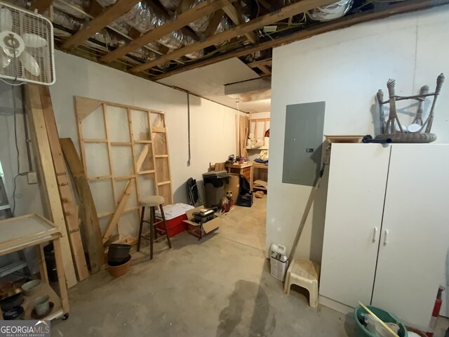 522 Satsuma Ct S, Ellijay, GA 30540 - unfinished basement featuring electric panel