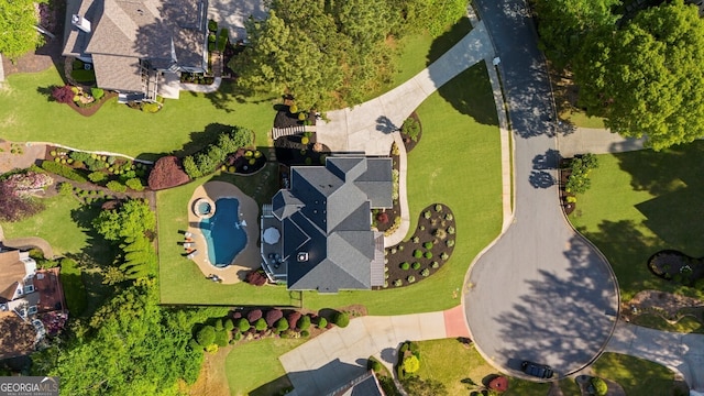 7390 Canter Run, Cumming, GA 30040 - bird's eye view of a pool area