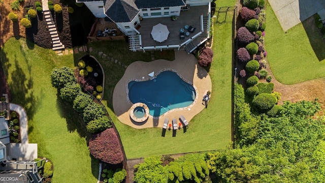 birds eye view of property