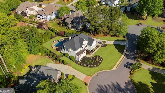 birds eye view of property featuring a residential view