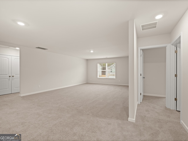 16 Virgil St, Dallas, GA 30132 - basement with recessed lighting, carpet floors, visible vents, and baseboards