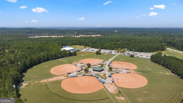 16 Virgil St, Dallas, GA 30132 - bird's eye view featuring a wooded view