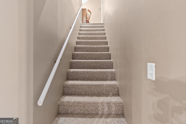 view of stairway