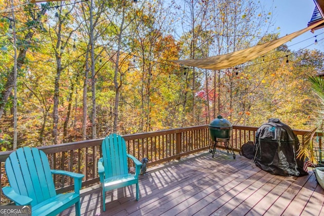 view of wooden deck