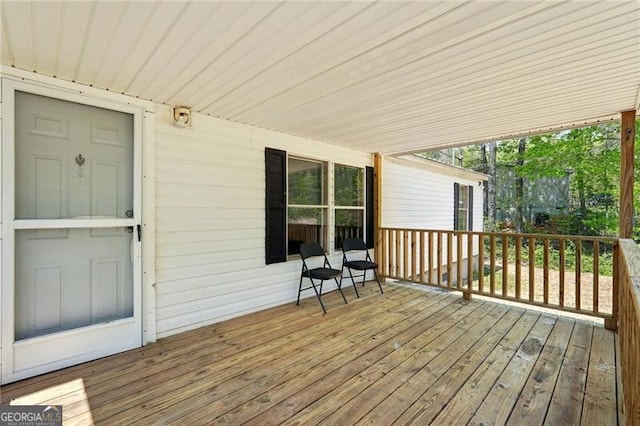 view of wooden terrace