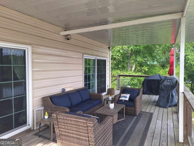 471 Getaway Ln, Baxley, GA 31513 - deck featuring outdoor lounge area