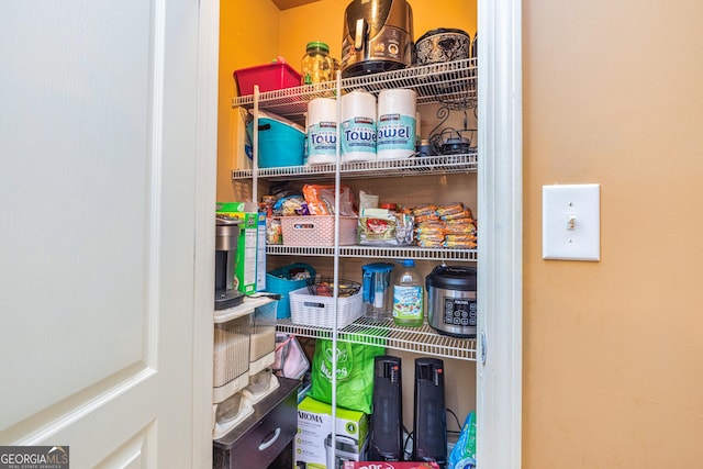view of pantry