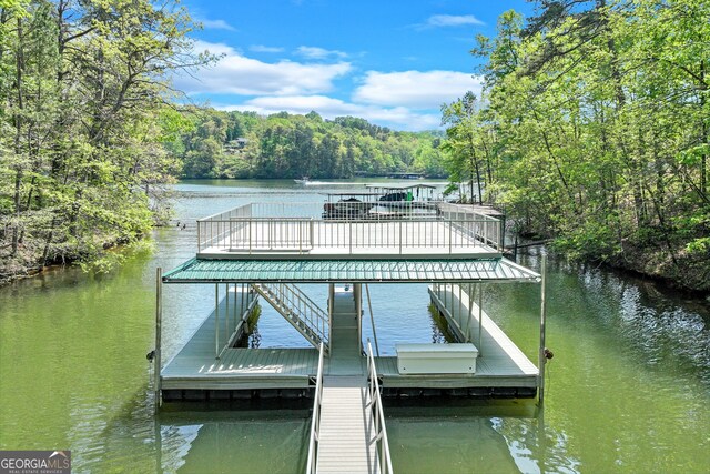 2436 Hawthorne Ln, Gainesville, GA 30506 - dock area featuring a water view and a view of trees