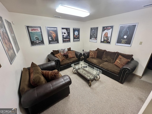 54 Lodge Ground Ln, Hawkinsville, GA 31036 - living room with carpet flooring and visible vents