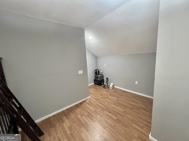 54 Lodge Ground Ln, Hawkinsville, GA 31036 - bonus room featuring vaulted ceiling, wood finished floors, and baseboards