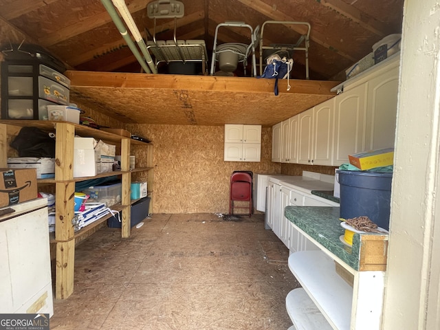 view of storage area