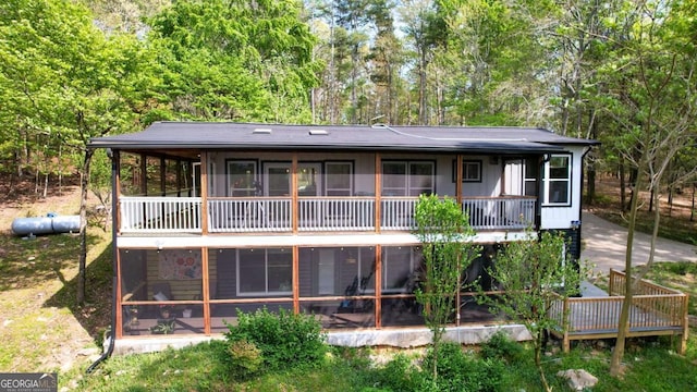 361 Rising Star Rd Unit 14, Ellijay, GA 30536 - rear view of property featuring a sunroom