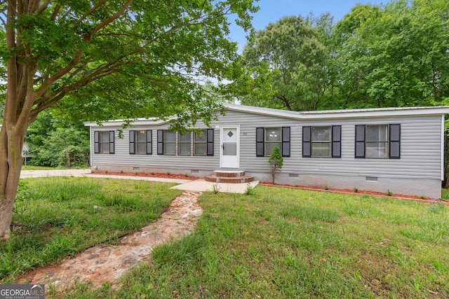 193 Pine Ridge Pl, Nicholson, GA 30565 - manufactured / mobile home featuring crawl space and a front yard