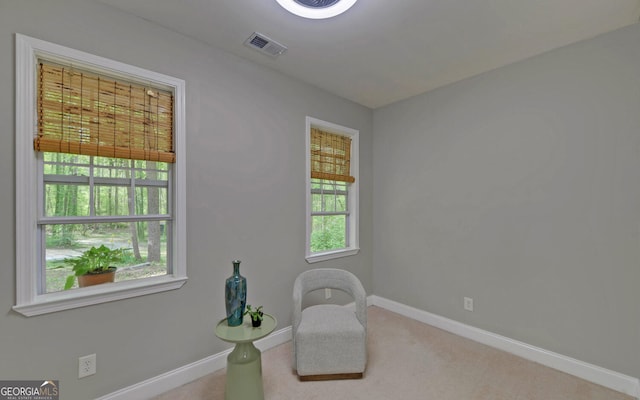500 Old Mize Rd, Toccoa, GA 30577 - living area with baseboards, visible vents, and carpet