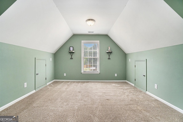 629 Gold Valley Pass, Canton, GA 30114 - additional living space with carpet floors, baseboards, and lofted ceiling
