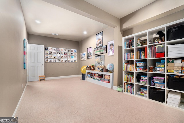 629 Gold Valley Pass, Canton, GA 30114 - playroom featuring baseboards, visible vents, and carpet