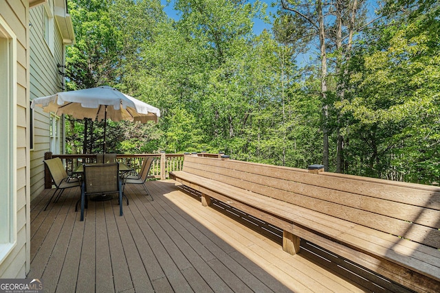 629 Gold Valley Pass, Canton, GA 30114 - wooden terrace featuring outdoor dining space