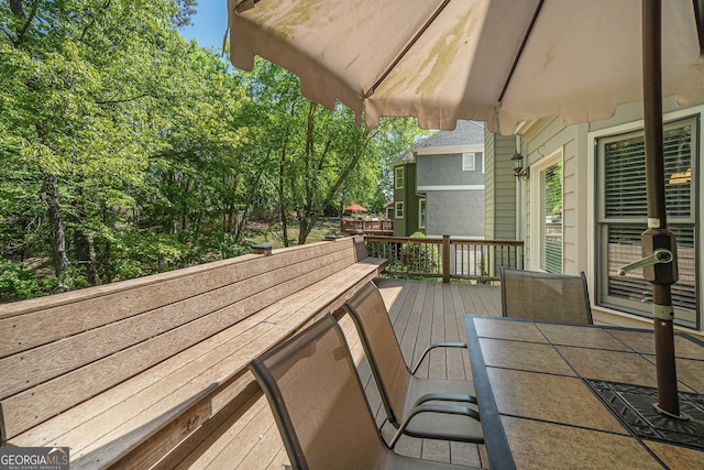629 Gold Valley Pass, Canton, GA 30114 - view of wooden deck