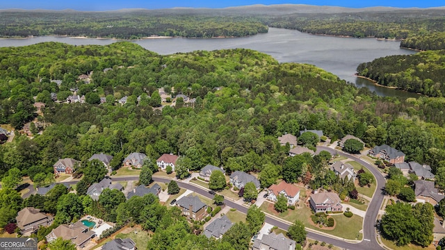 629 Gold Valley Pass, Canton, GA 30114 - birds eye view of property with a forest view, a residential view, and a water view