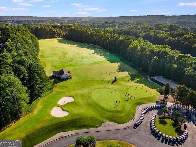 629 Gold Valley Pass, Canton, GA 30114 - drone / aerial view featuring golf course view and a wooded view