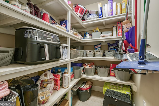 view of storage room