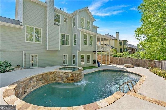 view of pool featuring a fenced backyard and a fenced in pool