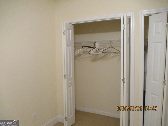 view of closet