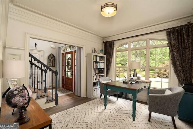 175 Tillman Ln, Athens, GA 30606 - office space with ornamental molding and wood finished floors