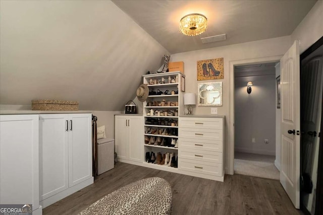 175 Tillman Ln, Athens, GA 30606 - interior space featuring dark wood finished floors and lofted ceiling