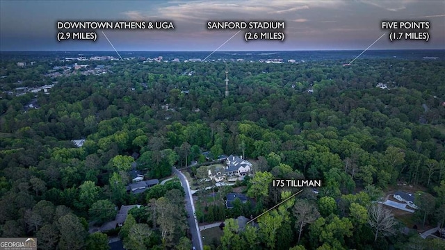 175 Tillman Ln, Athens, GA 30606 - aerial view of property's location featuring a forest