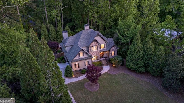 175 Tillman Ln, Athens, GA 30606 - aerial view of property and surrounding area with a heavily wooded area