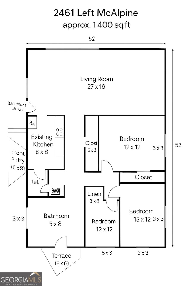 2461 Mcalpin Ter, East Point, GA 30344 - view of property floor plan