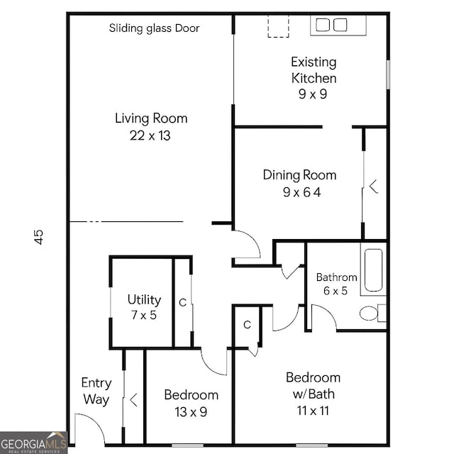 2461 Mcalpin Ter, East Point, GA 30344 - view of floor plan / room layout