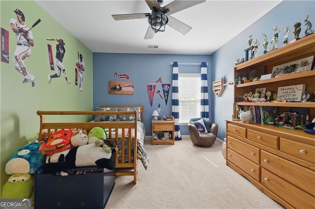 3883 Wakefield Hall Sq SE, Smyrna, GA 30080 - carpeted bedroom with ceiling fan and baseboards
