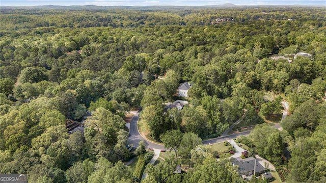 5790 Heards Forest Dr, Atlanta, GA 30328 - birds eye view of property featuring a forest view