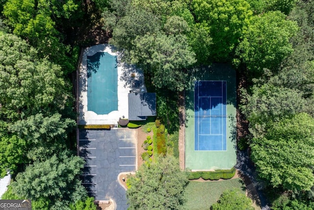 1811 Fountain Hill Ct, Duluth, GA 30097 - aerial view of property and surrounding area with a pool area