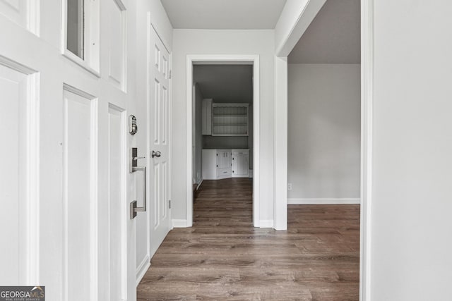 851 Rockbridge Rd SW, Lilburn, GA 30047 - corridor featuring wood finished floors and baseboards