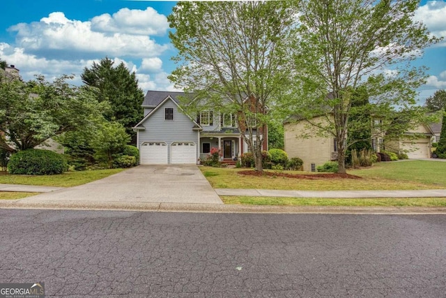 1533 Fallen Leaf Dr SW, Marietta, GA 30064 - traditional-style home featuring a garage, a front yard, and concrete driveway