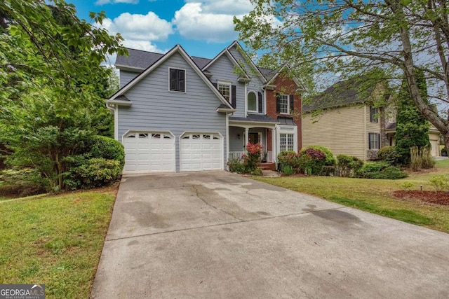 1533 Fallen Leaf Dr SW, Marietta, GA 30064 - view of front of house featuring a front yard and concrete driveway