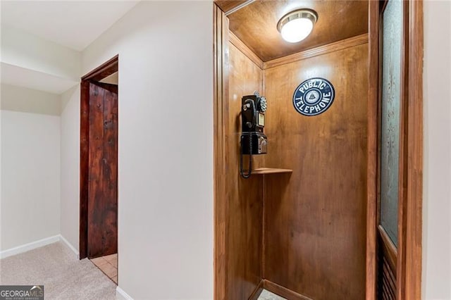 room details featuring carpet flooring and baseboards
