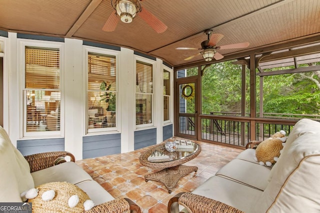 1985 Chapel Estates Ln, Dacula, GA 30019 - sunroom with a ceiling fan