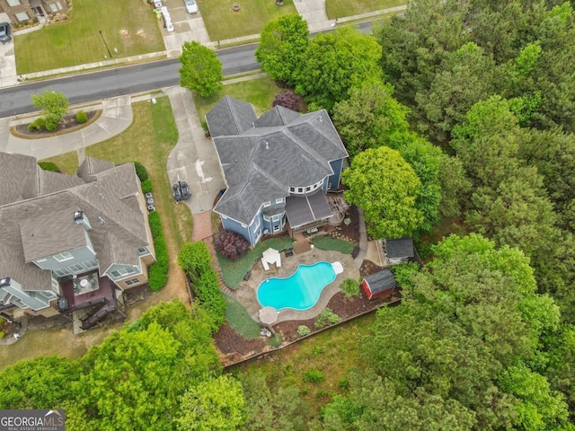 1985 Chapel Estates Ln, Dacula, GA 30019 - drone / aerial view of a pool area