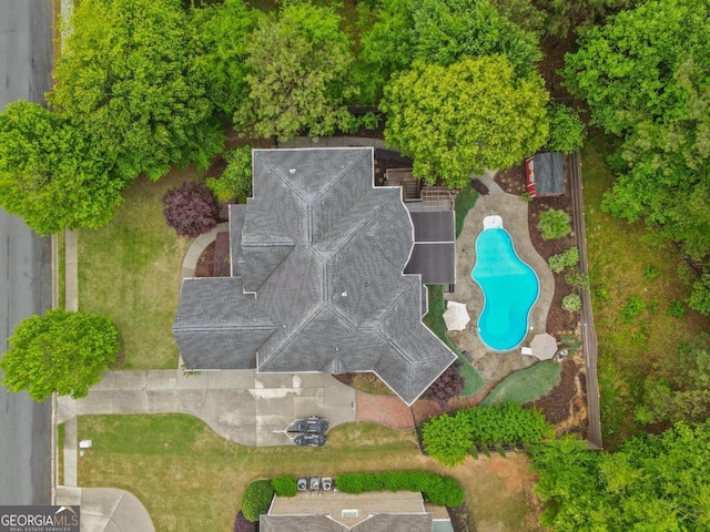 1985 Chapel Estates Ln, Dacula, GA 30019 - bird's eye view of a pool area