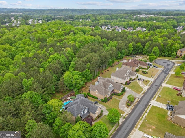 1985 Chapel Estates Ln, Dacula, GA 30019 - aerial view of property's location featuring a forest and nearby suburban area