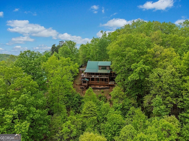 399 Ranch Mountain Dr, Dahlonega, GA 30533 - bird's eye view with a view of trees