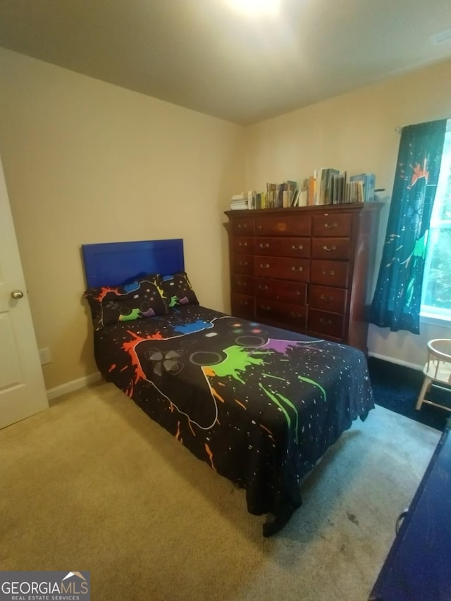 view of carpeted bedroom