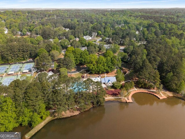 500 Meadowmeade Ln, Lawrenceville, GA 30043 - aerial view of property and surrounding area featuring a large body of water